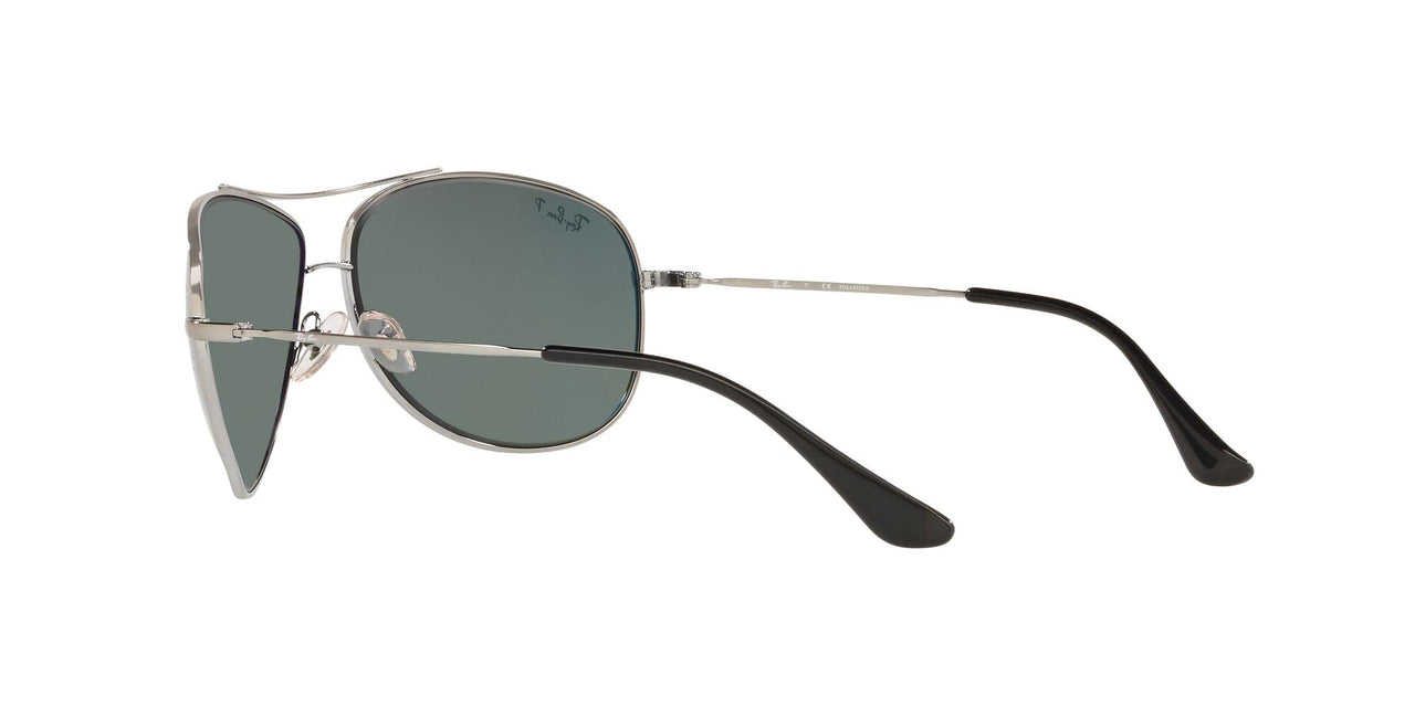 Ray-Ban RB3293 Metal Aviator Sunglasses, Gunmetal/Polarized Green, 63 mm