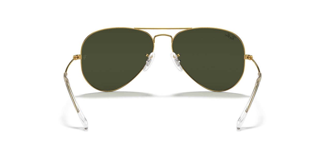 Ray-Ban RB3025 Classic Aviator Sunglasses, Gold Brown/G-15 Green, 55 mm