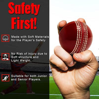 Thumbnail for Cricket Balls for Training, Coaching, Practice & Excellent Bounce Skills Soft Foam Rubber Cricket Ball with Durable Traditional Seams Stitched for All Age Players (Red)