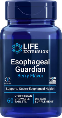 Thumbnail for Life Extension Esophageal Guardian, alginic Acid, Potassium Bicarbonate, get Long-Lasting Relief from gastric Distress, Vegetarian, Non-GMO, Gluten-Free, 60 Vegetarian chewable Tablets