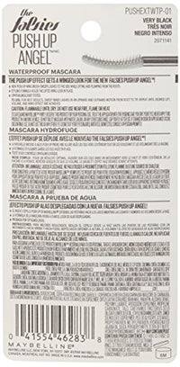 Thumbnail for Maybelline The Falsies Push Up Angel Waterproof Mascara, Lengthening and Curling Make Up Formula, Very Black, 1 Count