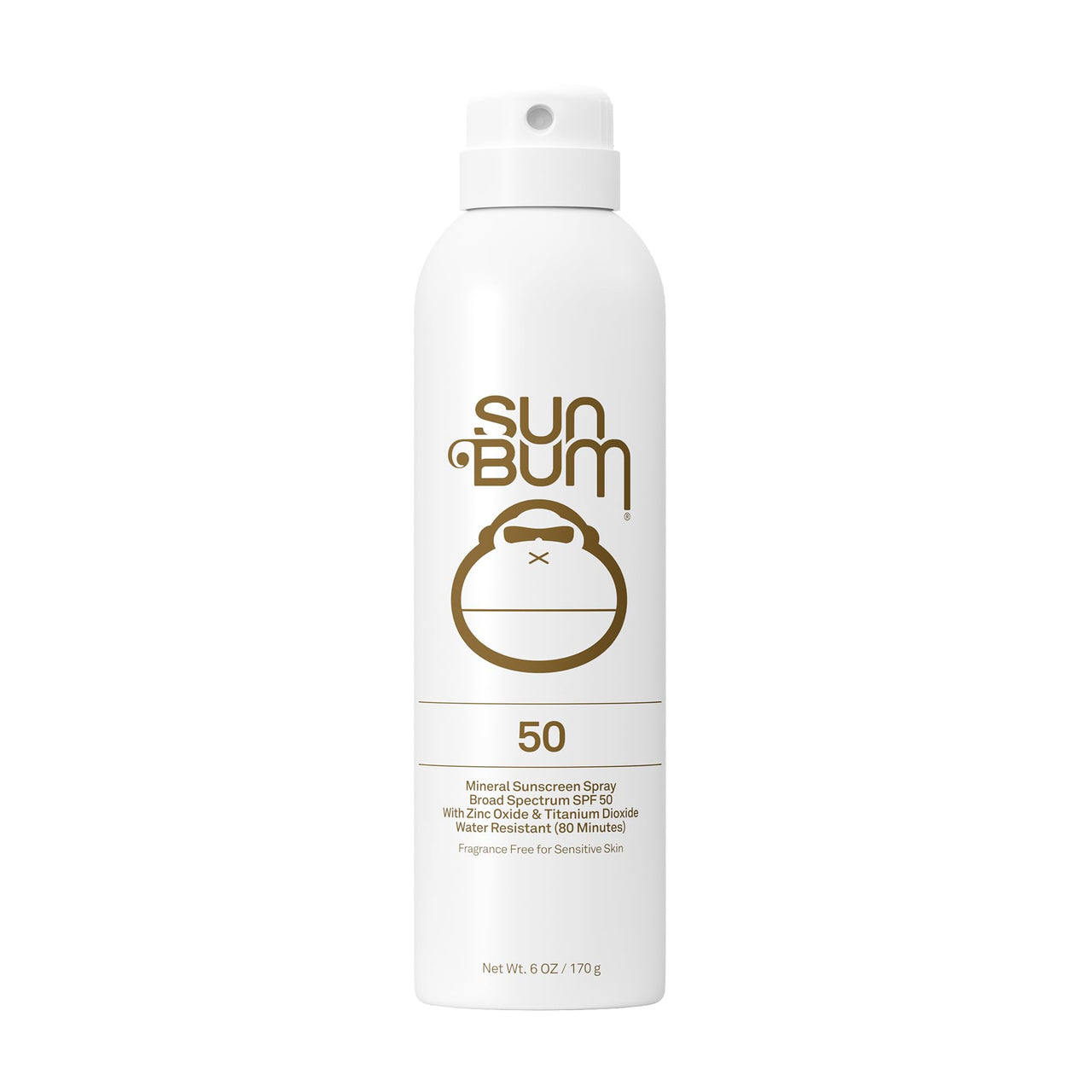 Sun Bum Mineral SPF 50 Sunscreen Body Spray - Water-Resistant Broad Spectrum Moisturizing Sunscreen with Vitamin E - Hawaii 104 Act Compliant (Made without Octinoxate & Oxybenzone) - 6 oz