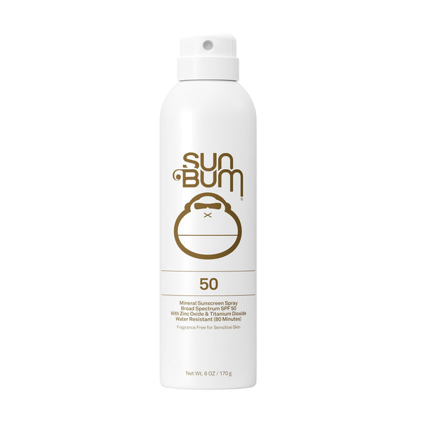 Sun Bum Mineral SPF 50 Sunscreen Body Spray - Water-Resistant Broad Spectrum Moisturizing Sunscreen with Vitamin E - Hawaii 104 Act Compliant (Made without Octinoxate & Oxybenzone) - 6 oz