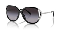 Thumbnail for COACH Women's HC8396U Universal Fit Square Sunglasses, Black/Grey Gradient, 56 mm