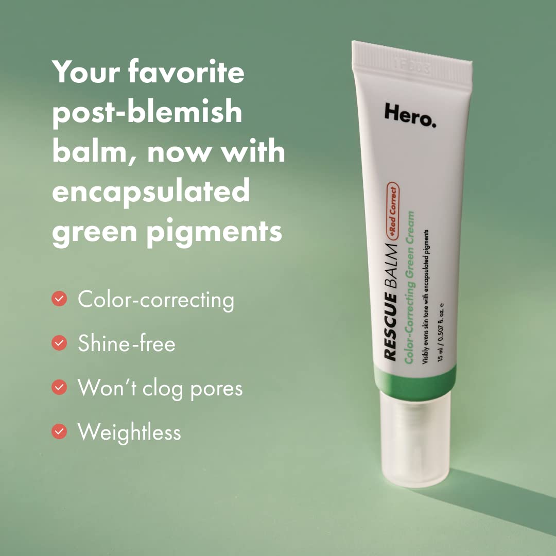 Hero Cosmetics Rescue Balm Bundle - Post-Blemish Recovery Cream for Dry, Red Skin (2 Pack)