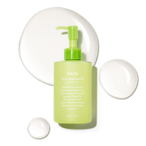 Abib Pore Cleansing Oil Heartleaf Oil-Wash 7.10 fl oz / 210ml I Gentle Cleansing Oil for Sensitive Skin, Mild Cleanser, Blackheads, Pore Care, Double Cleansing, Korean Skincare