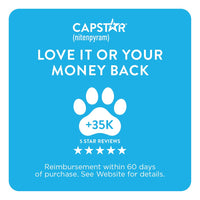 Thumbnail for Capstar for Dogs (nitenpyram), Fast-Acting Oral Flea Treatment for Dogs Over 25+ lbs, Vet-Recommended Flea Medication Tablets Start Killing in 30 Minutes, 6 Doses