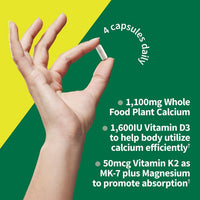 Thumbnail for Garden of Life Raw Calcium Supplement for Women and Men - Vitamin Code Made from Whole Foods with Magnesium, K2, Vitamin D3 and Vitamin C Plus Probiotics for Digestion, 60 Capsules