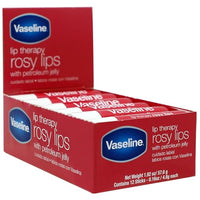 Thumbnail for Vaseline Lip Rosy, Fast-Acting Nourishment, Ideal for Chapped, Dry, Cracked, or Damaged Lips, Lip Balm,12 Sticks, 1 Box