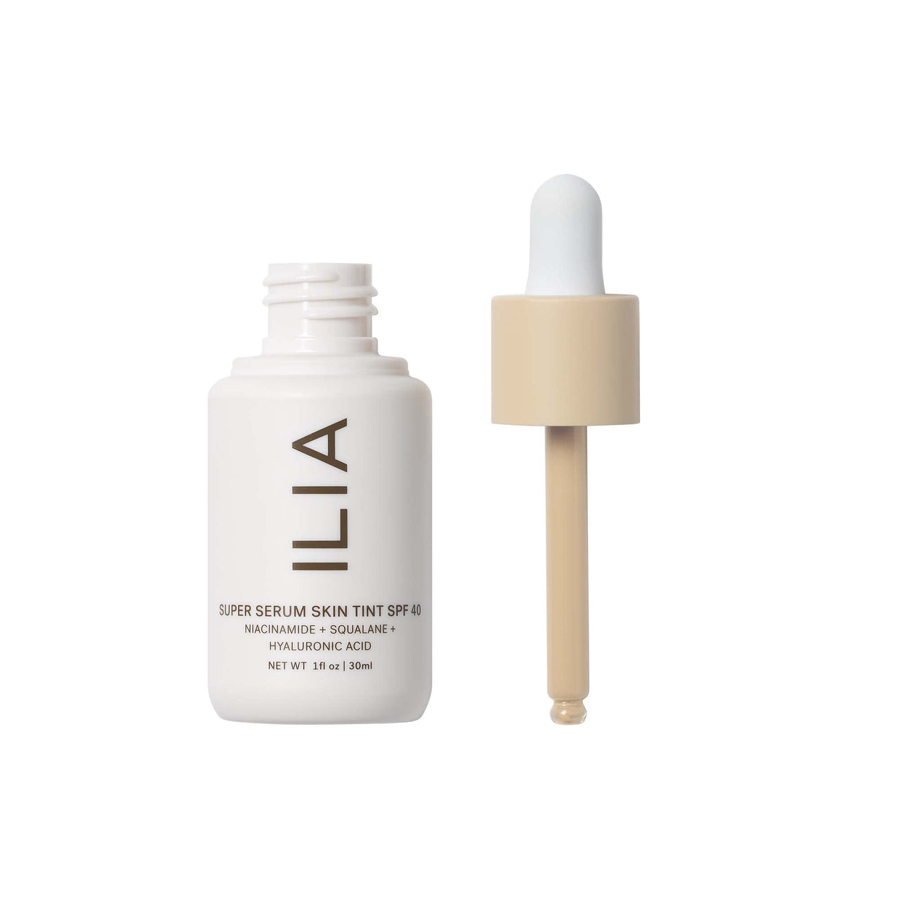 ILIA - Super Serum Skin Tint SPF 40 | Non-Comedogenic, Vegan, Lightweight to Help Against Blue Light, + Pollution while Hydrating, Smoothing, + Refining (Tulum ST2, 1 fl oz | 30 ml)