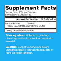 Thumbnail for Doctor's Best Lumbrokinase Supplement for Men & Women - Lumbrokinase Capsules 40 mg Per Serving, Supports Heart Health & Circulation, Fibrin Dissolving Enzymes, 720,000 Units Per Serving - 60 Veg Caps