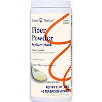 Thumbnail for Foster & Thrive Daily Psyllium Husk Powder Supplement, 4-in-1 Fiber for Digestive Health Laxative, Relieves Occasional Constipation, Sweetened w/Real Sugar, Original Flavor, 48 Doses