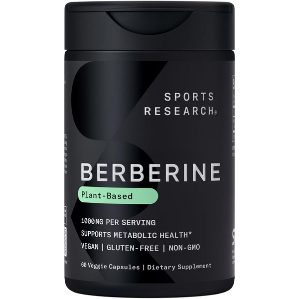 Sports Research® Body Wellness Pack - Vegan Berberine & Vitamin D3 + K2 Supplements complemented by Triple Strength Omega-3 Fish Oil with EPA & DHA Fatty Acids (One Softgel per Day Recommended)