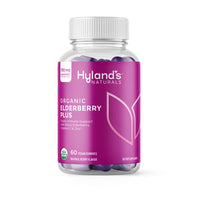 Thumbnail for Hyland's Organic Elderberry Plus Gummies, Organic Black Elderberry with ZINC and Vitamin C, Immune Support Supplement for Adults, 60 Vegan Gummies (30 Days)