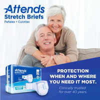 Thumbnail for Attends Stretch Adult Incontinence Disposable Briefs, Large/X-Large, 40