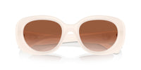 Thumbnail for COACH Women's HC8391U Sculpted C Hardware Universal Fit Oval Sunglasses, Milky Cloud/Brown Gradient, 53 mm