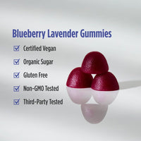 Thumbnail for Nordic Naturals Magnesium Gummies for Adults, Blueberry Lavender Flavor - 60 Gummies - Vegan Magnesium Supplement for Mind, Mood, and Cardiovascular Support - Non-GMO - 20 Servings