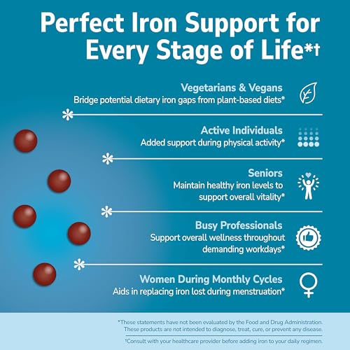21st Century Slow Release Iron Tablets, 60 Count