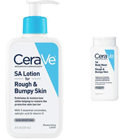 Thumbnail for CeraVe SA Lotion for Rough & Bumpy Skin, 8 Ounce & Body Wash with Salicylic Acid | Fragrance Free Body Wash to Exfoliate Rough and Bumpy Skin | Allergy Tested | 10 Ounce