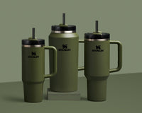 Thumbnail for STANLEY Quencher H2.0 Tumbler with Handle and Straw 40 oz | Flowstate 3-Position Lid | Cup Holder Compatible for Travel | Insulated Stainless Steel Cup | BPA-Free | Dried Pine