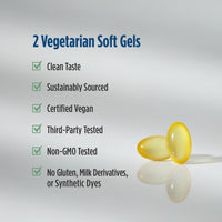 Thumbnail for Nordic Naturals Vegan Prenatal DHA, Unflavored - 60 Soft Gels - 500 mg Plant-Based DHA - Supports Brain Development in Babies & Healthy Pregnancy - Non-GMO - 30 Servings