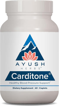 Thumbnail for Ayush Herbs Carditone - Natural Heart Health Supplement for Women & Men, BP Formula, Holistic Heart Support with Rauwolfia, Arjuna, Calcium, and Magnesium - 60 Vegetarian Caplets (1 Count)