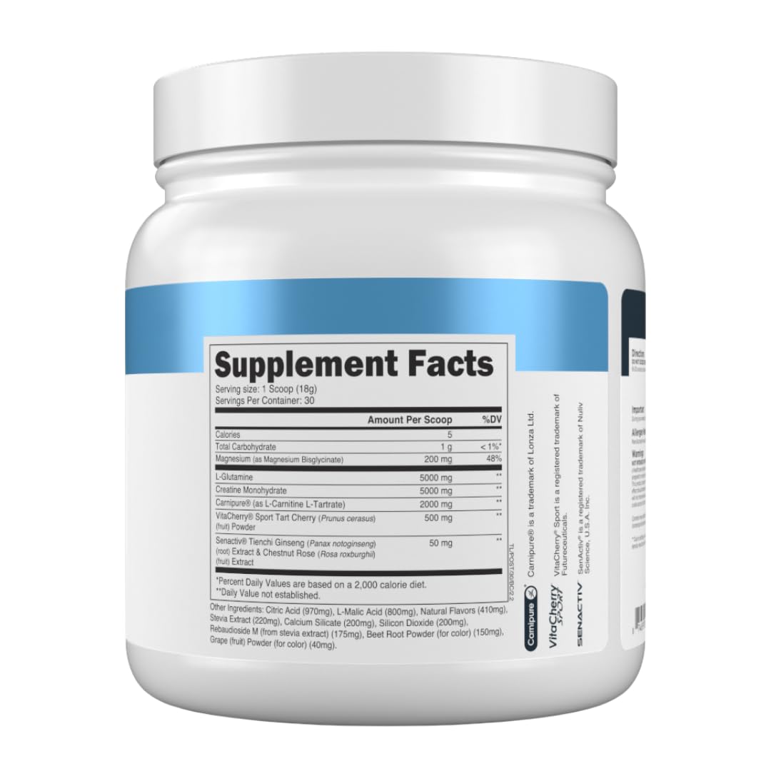 Transparent Labs Post - Post-Workout Recovery Muscle Builder with L-Glutamine, Beta-Alanine and BetaPure Betaine Anhydrous for Muscle Recovery and Muscle Building - 30 Servings, Black Cherry