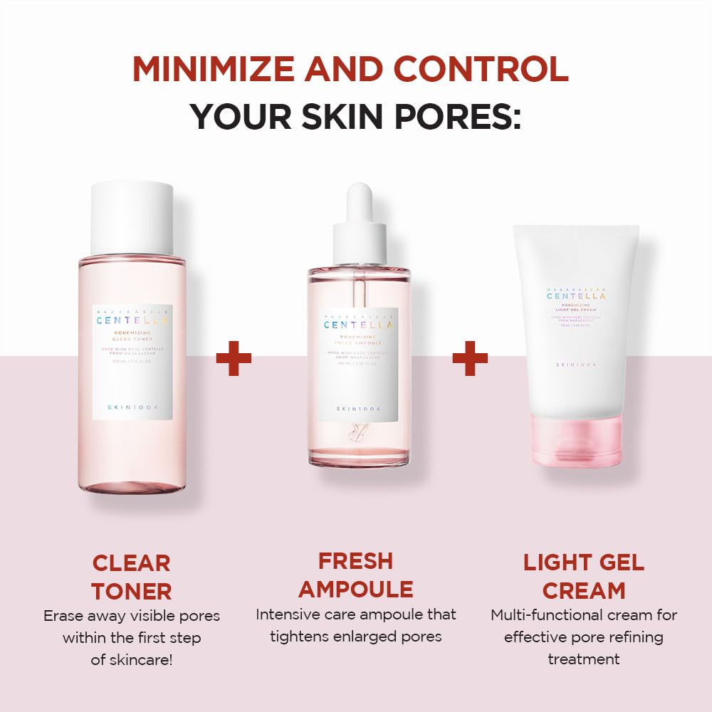 SKIN1004 Madagascar Centella Poremizing Light Gel Cream 2.53 fl.oz (75ml) | Tightens Pores | Soothes Irritated Skin