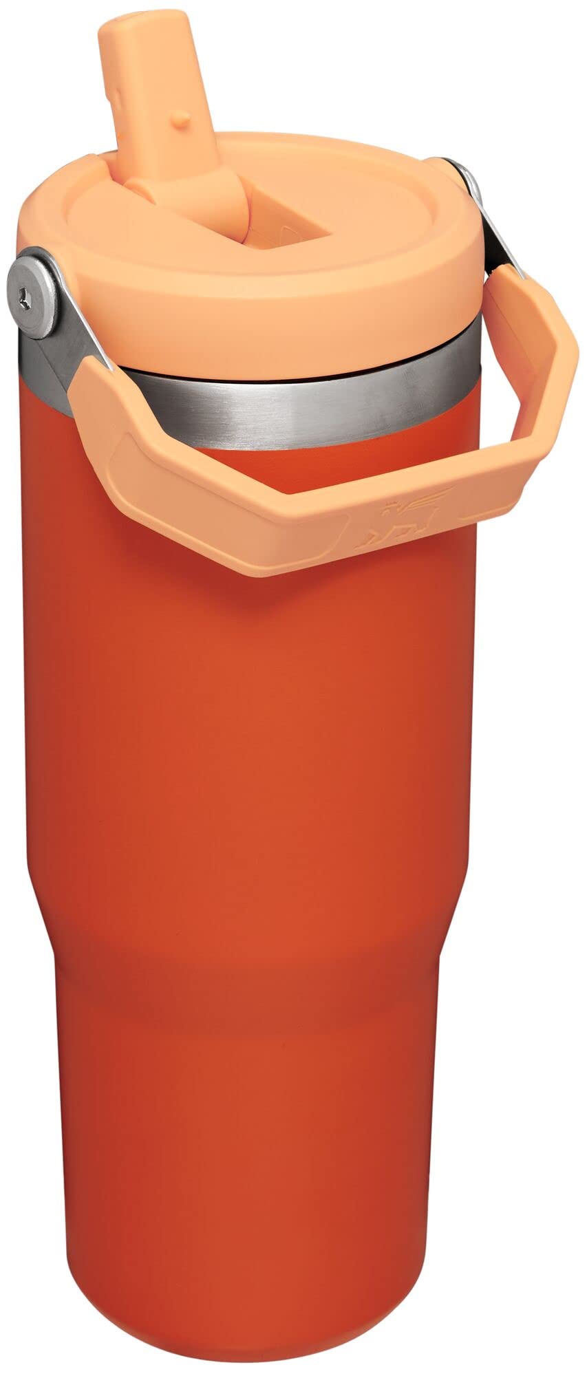 STANLEY IceFlow Flip Straw Tumbler with Handle 30 oz | Twist On Lid and Flip Up Straw | Leak Resistant Water Bottle | Insulated Stainless Steel |BPA-Free | Tigerlily