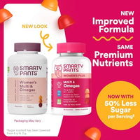 Thumbnail for SmartyPants Women's Multivitamin Gummies, Omega 3 (DHA/EPA), Methylfolate, CoQ10, Vitamin D3, C, Vitamin B12, B6, A, K & Zinc, Inositol, Gluten Free, 90 Count (30 Day Supply)