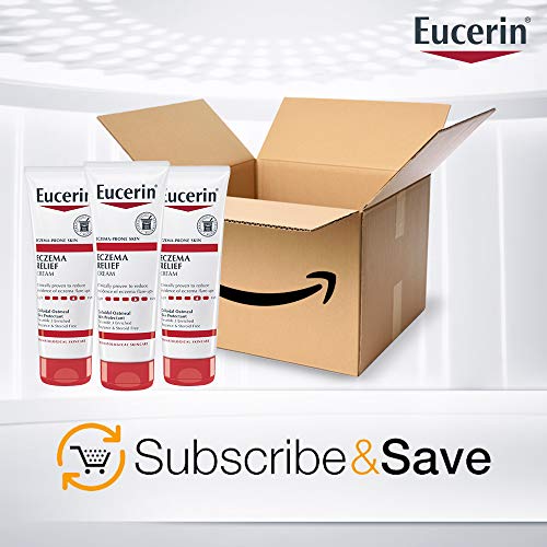 Eucerin Eczema Relief Cream, Full Body Lotion, Moisturizing Eczema Cream with Colloidal Oatmeal (Skin Protectant) and Ceramide 3, Multi-Pack, 8 Oz Tube, Pack of 3