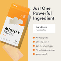 Thumbnail for Mighty Patch Nose Pimple Patches from Hero Cosmetics, Large Hydrocolloid Pore Strips, Dermatologist Approved, Overnight, Blackhead Remover Strip to Absorb Acne Nose Gunk from Face, 10 Count