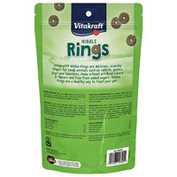 Thumbnail for Vitakraft Nibble Rings Small Animal Treat, 10.6 oz Healthy Crunchy Snack for Rabbits, Guinea Pigs, Hamsters & Other Small Pets, Wholesome Wheat & Alfalfa, Added Vitamins & No Artificial Flavors