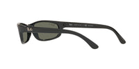 Thumbnail for Ray-Ban Men's RB4115 Rectangular Sunglasses, Black/Polarized Green, 57 mm