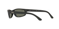 Thumbnail for Ray-Ban Men's RB4115 Rectangular Sunglasses, Black/Polarized Green, 57 mm