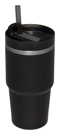 Thumbnail for STANLEY Quencher H2.0 Tumbler with Straw 20 oz | Flowstate 3-Position Lid | Cup Holder Compatible for Travel | Insulated Stainless Steel Cup | BPA-Free | Black