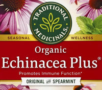 Thumbnail for Traditional Medicinals Organic Echinacea Plus Seasonal Tea (Pack of 1), Promotes Immune Function, 16 Tea Bags