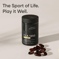 Thumbnail for Sports Research CLA - 1250mg with Active Conjugated Linoleic Acid for Men and Women | Non-GMO, Soy & Gluten Free - 95% (90 Softgels)