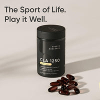 Thumbnail for Sports Research CLA - 1250mg with Active Conjugated Linoleic Acid for Men and Women | Non-GMO, Soy & Gluten Free - 95% (90 Softgels)