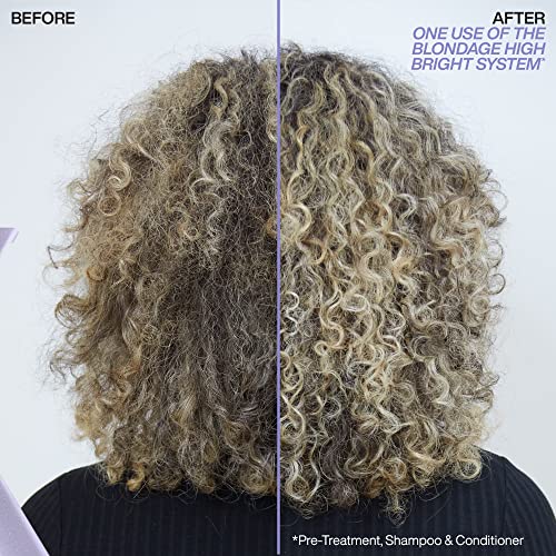 Redken Blondage High Bright Pre Treatment | Brightens and Lightens Color-Treated and Natural Blonde Hair Instantly | Infused with Vitamin C