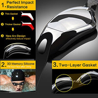 Thumbnail for Hurdilen Swim Goggles Swimming Goggles No Leaking with Nose Clip, Earplugs, Swim Cap and Case for Men Women