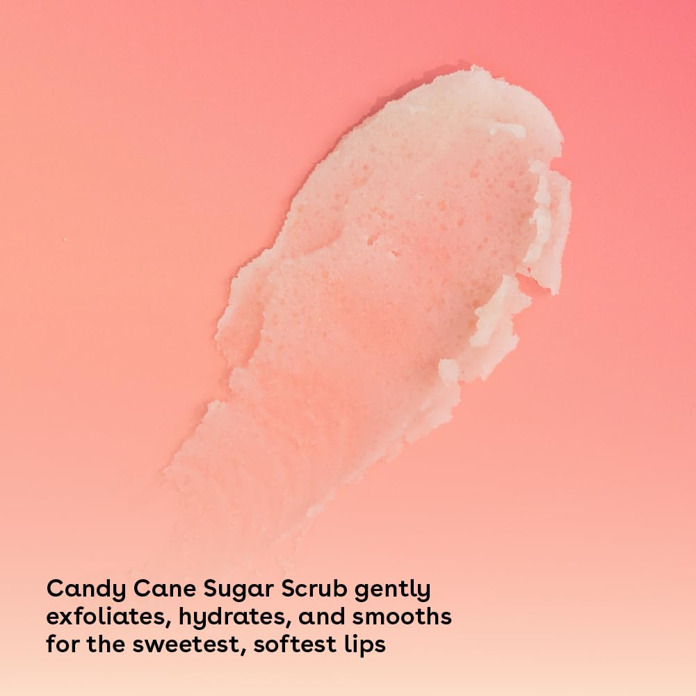 eos Holiday Lip Treatment Gift Set- Candy Cane Swirl Lip Scrub & 24H Moisture Super Balm, Limited-Edition Lip Care, Stocking Stuffers, 4-Pack