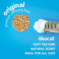 Thumbnail for ökocat Original Wood Clumping Cat Litter, Unscented, 18.8 pounds - Natural Ingredients, Stops Odor, Clumps Solid, 99% Dust Free, Great for All Cats