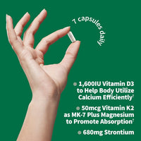 Thumbnail for Garden of Life Calcium Supplement - Vitamin Code Grow Bone Made with Whole Foods, Strontium, Magnesium, K2 MK7, Vitamin D3 & C Plus Probiotics for Gut Health, 30 Day Supply