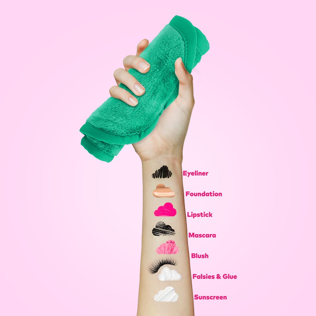 The Original MakeUp Eraser PRO, Effortlessly Remove All Makeup Using Only Water, Including Waterproof Mascara, Eyeliner, Foundation, Lipstick, Sunscreen, and More! Green, 1ct.