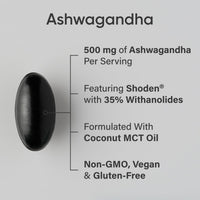 Thumbnail for Sports Research® Ashwagandha Softgels with Coconut MCT Oil - Natural Adaptogen Made with Shoden® Ashwa for Relaxation, Calm & Sleep Support - Gluten Free & Vegan Friendly - 60 Count