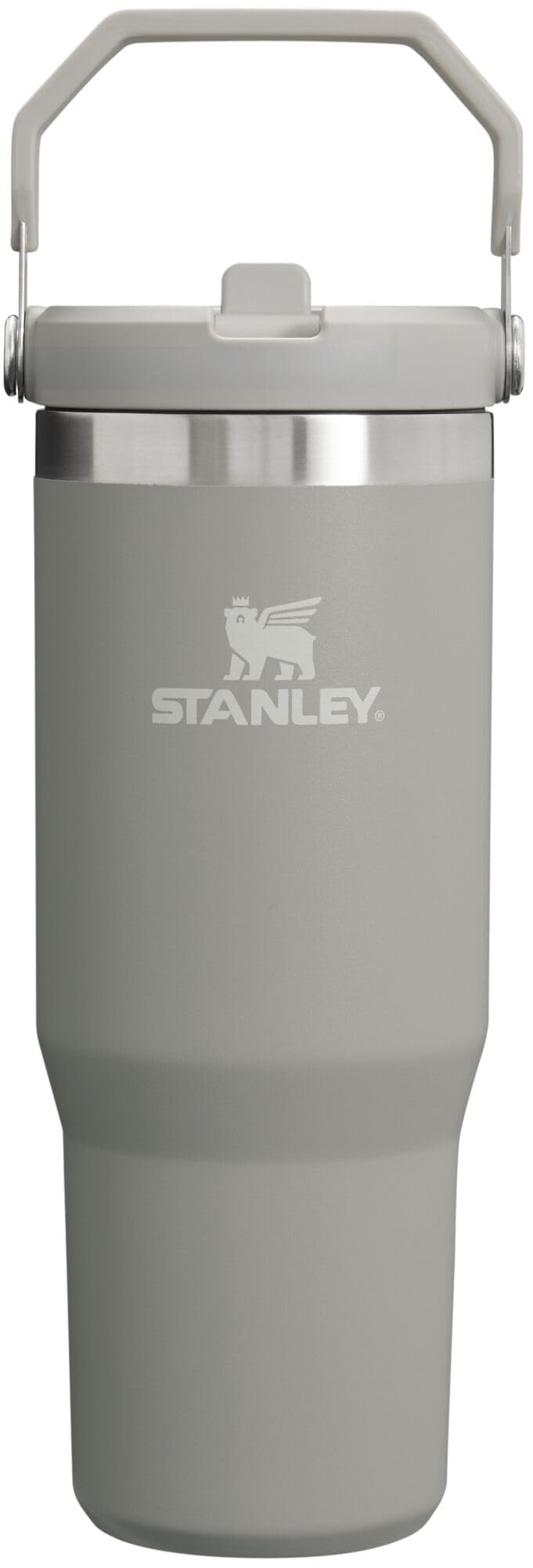 Stanley IceFlow Stainless Steel Tumbler - Vacuum Insulated Water Bottle for Home, Office or Car Reusable Cup with Straw Leak Resistant Flip Cold for 12 Hours or Iced for 2 Days, Ash, 30OZ