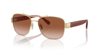 Thumbnail for COACH Sunglasses HC 7161 900513 Shiny Light Gold/Brown Gradient Polyamide Stan
