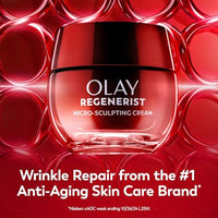 Thumbnail for Olay Face Moisturizer, Regenerist Micro-Sculpting Cream for Women, Fragrance-Free - Anti-Aging, Anti-Wrinkle, Firming Skin Care - Triple Collagen Cream, Peptide, Hyaluronic Acid, Niacinamide, 1.7oz