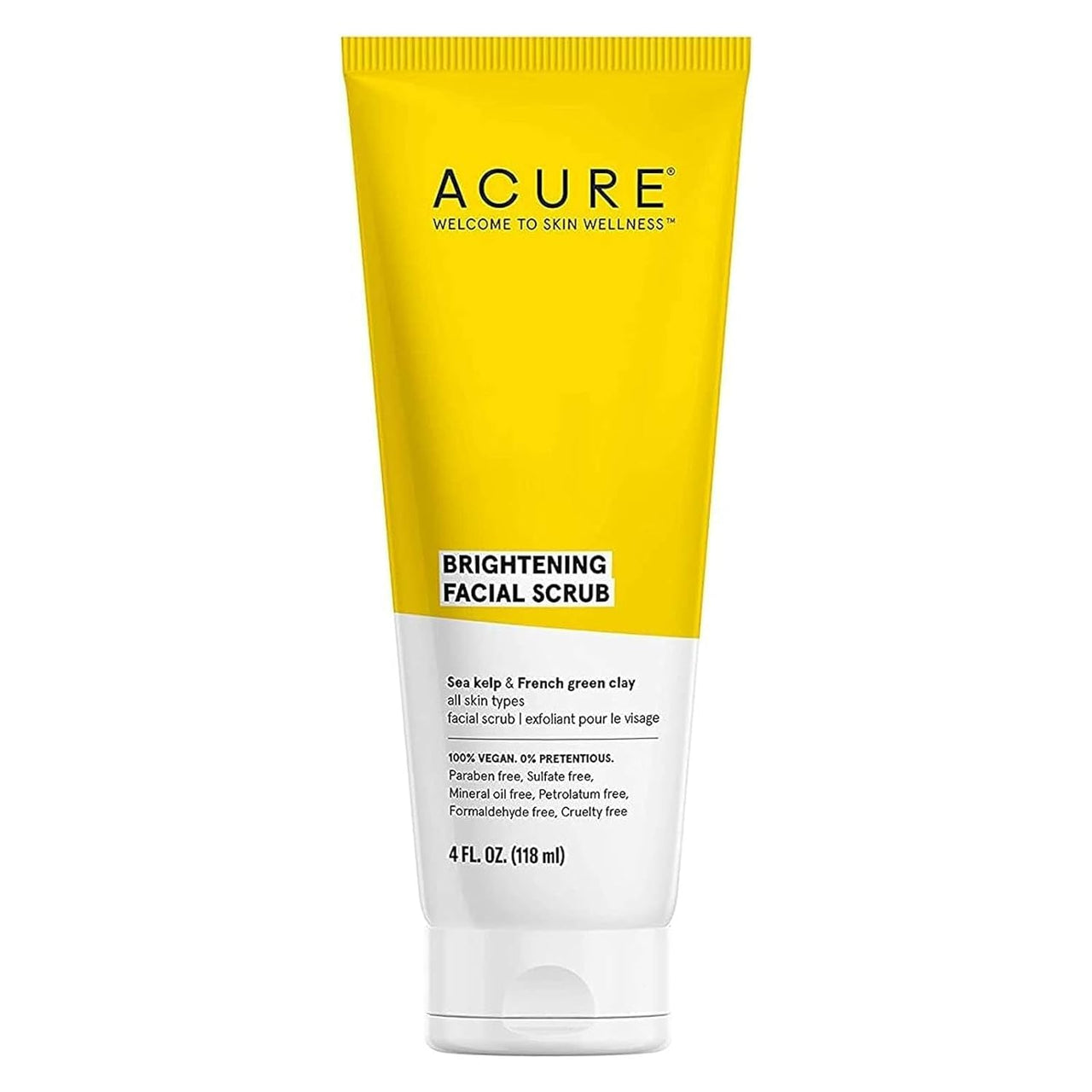 ACURE, Brightening Facial Scrub, 4 fl oz (118 ml)